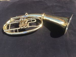 German Bb 3 Valve Rotary Baritone/Tenor Horn. Original w/Mouthpiece. No case