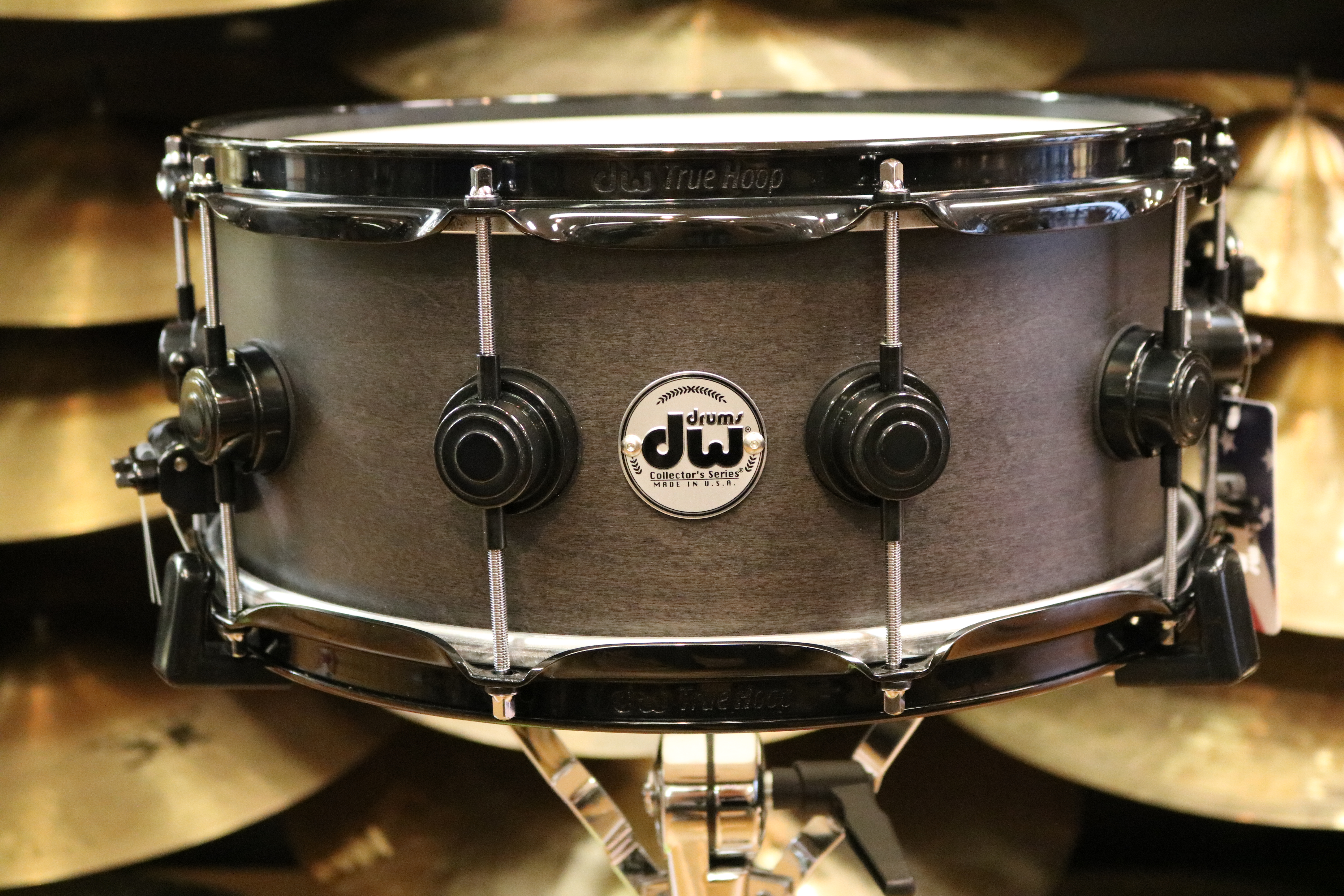 DW Drum Workshop Collectors Series 6x14 Maple Snare Drum in Ebony Satin Oil With