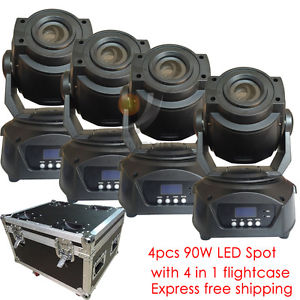 4pcs/ lot 90W LED Spot Moving Head light DMX DJ Club Stage Lighting for Party