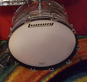 Vintage Ludwig Bass drum 24" Sky Blue Pearl 1970's