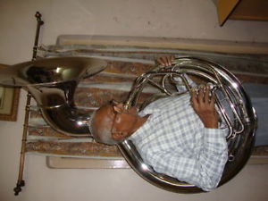 SUPER DEAL!!! NEW BB SILVER NICKEL PLATED SOUSAPHONE TUBA+FREE CARRY CASE+M/P