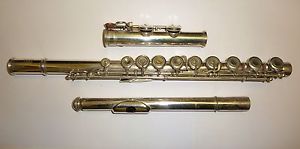 19th cent. Beautiful LL Lebret Paris Depose closed hole Silver Flute
