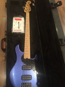 Fender American Standard HH Dimension Bass V Maple FB Ocean Blue Metallic W Case