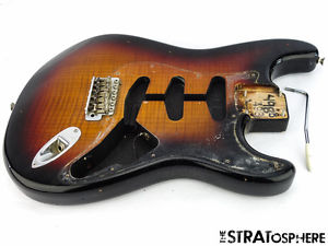 1997 American Fender Custom Shop Strat BODY+ HARDWARE USA Sunburst Flame Top