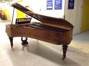 Kirkman Antique Semi-Concert Grand Piano With An Ornate Burr Walnut Case C.1866