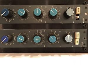 Vintage Neve 31099 Microphone Preamplifier EQ Pair Powered Racked (1084, 1073)
