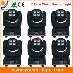 6pcs/lot 80W 2 side 4X10W wash 4X10W beam CREE LED moving head light stage DJ