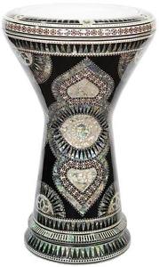 Doumbek 18.5" - Gawharet El Fan Sombaty Plus Darbuka  - Blue Pearl Leaf #88888