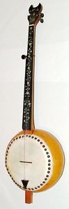 5 String Gourd Banjo-Inlaid Neck-Wonderful Sound-Unique- Folk Art