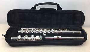 Yamaha YFL481II Open Hole Solid Silver Flute YFL-481 II Excellent Condition!