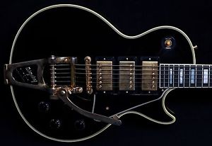 2007 GIBSON HISTORIC CUSTOM SHOP '57 LES PAUL RE-ISSUE "R7" BLACK BEAUTY BIGSBY