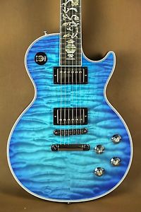 Gibson Les Paul Custom Tree of Life Aqua Blue Burst Electric Guitar