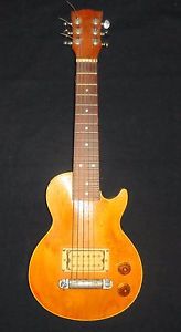 Vintage Travel Size Child Electric Guitar 23" x 8" solid wood body