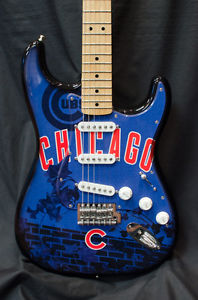 Limited Edition Chicago Cubs MLB Fender Stratocaster Electric Guitar