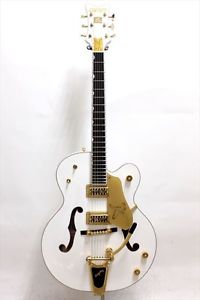 Free Shipping Used Gretsch G6136T White Falcon White Electric Guitar