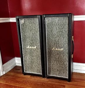 Vintage Marshall 2x12 P.A. Columns w/ Celestion Greenback, Vintage Series Spkrs