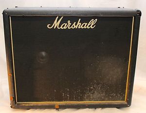 Vintage Marshall 2X12" Guitar Speaker Cabinet W/ G12-80 16 Ohm Rola Celestion