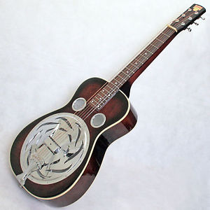 SX SQUARENECK DOBRO WITH PAUL BEARD CONE & SPIDER, SHEERHORN CAPO, STRAP, GIGBAG