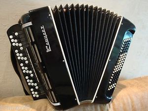 #132 BAYAN CONCERT DOUBLE CASSOTTO Russian Moscow Button ACCORDION 100 58
