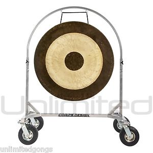 36" Chau Gong on Chrome Corps Design Marching Band Gong Stand with Mallet