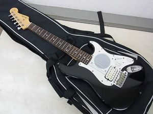 Very Rare! Fender Japan ST-Champ Black Mini Stratocaster Speaker Built-in
