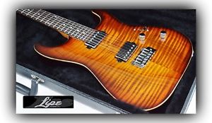 Lipe Virtuoso 2016 NAMM Curly Myrtle Roasted Birdseye Neck Basswood Body