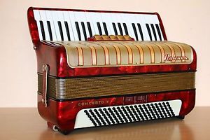 Accordion Hohner Concerto IV 120 Bass Akkordeon Fisarmonica +Case Free Shipping!