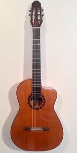 Cervantes Crossover PE Classical Guitar, Solid Palo Escrito/Cedar, Large Frets