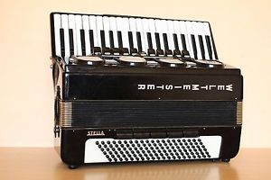 Weltmeister Stella 120 Bass Vintage LMMH Accordion Akkordeon Fisarmonica Black