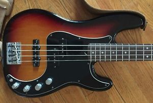 2011 Fender American Deluxe Precision Bass Rosewood Active Sunburst MINT