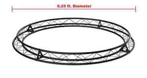 9.25' Diameter Tri-Truss 1.5" Piping 4 Sections Circle 9.25Ft Trussing 10" Width