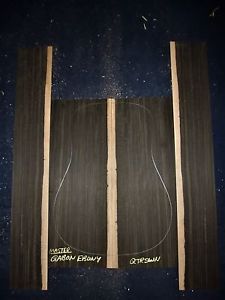 Guitar Luthier Tonewood BLACK GABON GABOON EBONY Acoustic backs sides SET