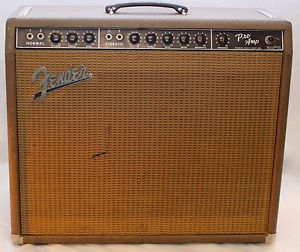 1962 Fender Pro Amp Brownface 1X15" Guitar Combo Amplifier Vintage