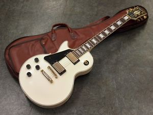 Epiphone Les Paul Custom AW Left Handed Artic White Used Electric Guitar Japan