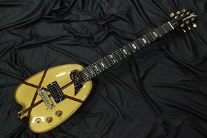 Rare HS Anderson 1980's HS-A1 Houston-H Gold Used Guitar Japan-made w/soft case