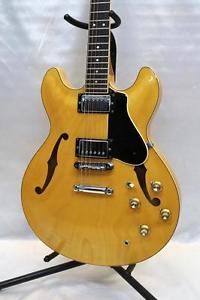 Japan Vintage YAMAHA SA-700 Super Axe Natural Semi-Accoustic '70s w/soft case