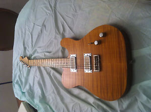 5A Maple Flame Top Tele with 5A Maple Flame Neck Amber Nitro Finish
