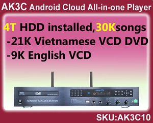 Android Cloud All-in-one Karaoke Jukebox,4TB,Vietnamese DVD + English VCD songs