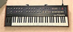 Korg Polysix with Kiwisix Upgrade serviced w/rebuilt wood cabinet w/Case