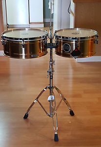 Meinl Professional Series B8 Cymbal Bronze Timbales, Stand & Case