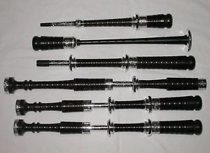 New McCallum African Blackwood AB4 Thistle Full Alloy Engraved Bagpipes Sticks