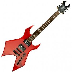 B.C. Rich Warlock Red Acrylic Body Used Electric Guitar with soft Case Japan F/S