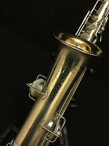 1925 Buescher C Melody Tenor Saxophone Satin Silver With Gold Washed Bell