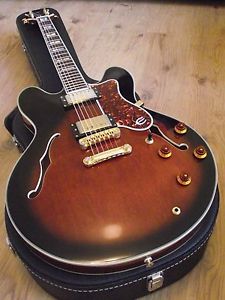 1989 EPIPHONE by GIBSON SAMICK BUILT SHERATON VS GUITAR TOBACCO, WITH CASE