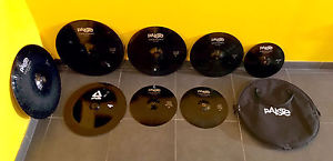 PAISTE Color Sound 5 Black COMPLETE CYMBAL SET (Vintage '83-'86)