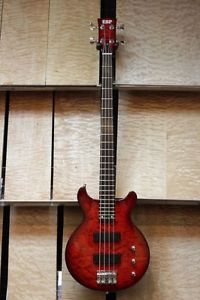 ESP J-TVB -V -Fi Red Used Electric Bass Guitar with Soft Case JP F/S