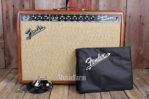 Fender® Lmtd Ed 65 Deluxe Reverb Alnico Pine Electric Guitar Amplifier Tube Amp