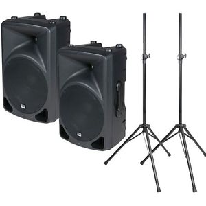 DAP Audio Splash 12A Pack: 2 x Active 12" Speakers w/ Stands