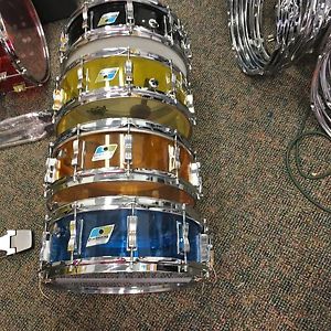 Early 70's Ludwig Vistalite Snare Drum  Collection, From 1971 Through 1978.