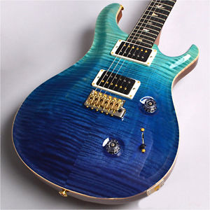 Free Shipping Used Paul Reed Smith Custom24 PT HV Blue Fade Wood Library 2014